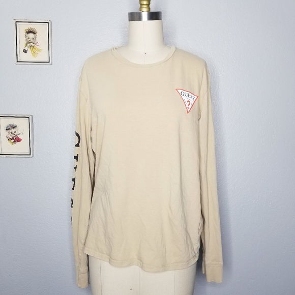 Guess Tops - Guess spell out long sleeve tshirt